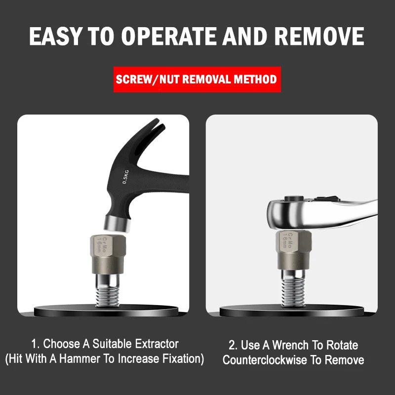 Universal Stripped And Damaged Screws 15–27Pcs Screw Extractor Kit Easy  Bolt Stud Remover Tool Drill Set Broken Speed Out Bolt
